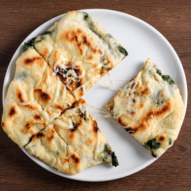 Cheese-Garlic Naan.