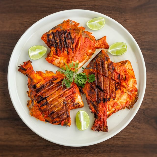 Pomfret Tandoori Fish (1 Whole Pc Bone In).